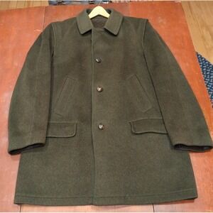 Gorgeous STEINBOCK Green WOOL COAT‎ Mens HIMALAYA Austria *Description for Size*